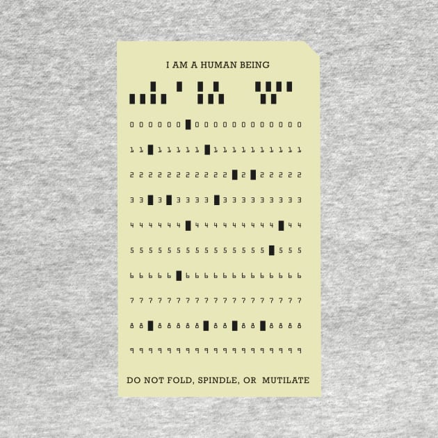 Do Not Fold, Spindle or Mutilate Punch Card by TShirtGuy2267